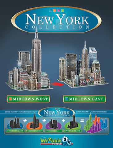New York 3D Puzzle Midtown East Manhattan 875 Teile Amerika Wrebbit 