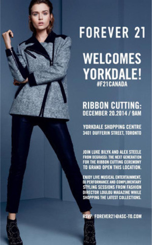 Forever 21 | Forever 21 Announces Grand Openings at Yorkdale, Dufferin ...