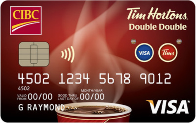 CNW | /R E P E A T -- Tim Hortons and CIBC Launch Double Double Visa Card/